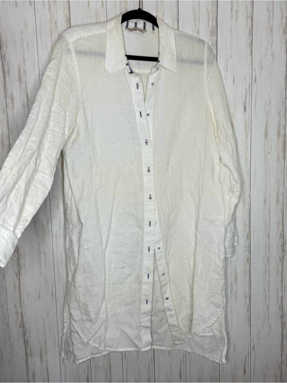 Soft Surroundings 100% linen white tunic dress Large